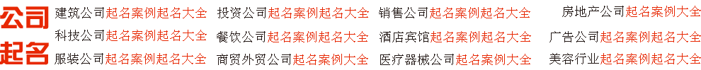 公司起名案例大全