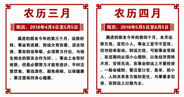 属虎的人2016年运势 属虎的人2016年运势