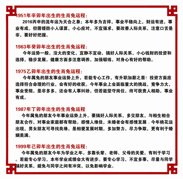 属兔的人2016年运势 属兔的人2016年运势