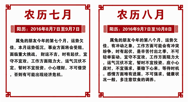 生肖兔2016年运势 生肖兔2016年运势