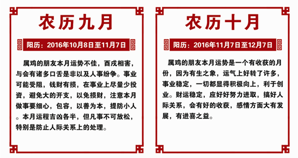 生肖鸡2016年运势 生肖鸡2016年运势